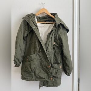 ROMWE green hooded parka